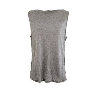 Rag & Bone Madison Sleeveless Top Womens Large Heathered Grey Wiscose Wool Blend